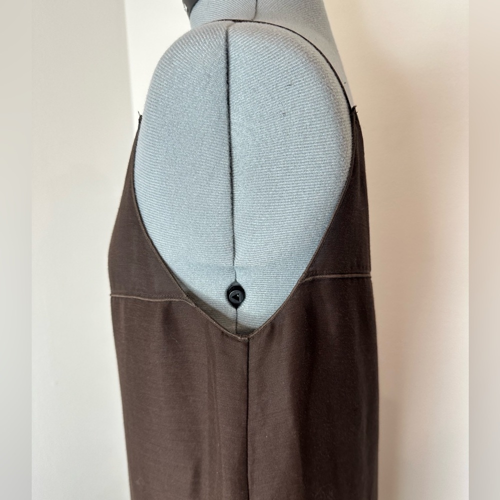 Massimo Dutti Brown Slip Midi Dress - Picture 7 of 14